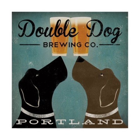 TRADEMARK FINE ART Ryan Fowler 'Double Dog Brewing Co' Canvas Art, 24x24 WAP06260-C2424GG